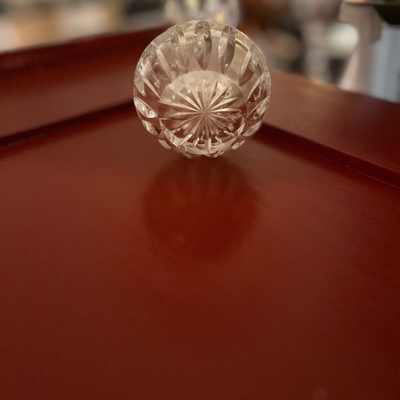 Vintage Lead cut Crystal fluted hand cut base with star design - Picture 6 of 12